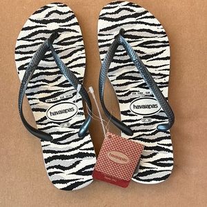 Havanas Zebra Print Flip Flops